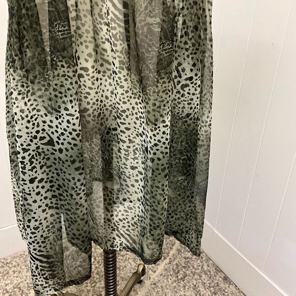 Vintage Susan Miller Women's One Size Grey White Animal Print Swim Cover up - Picture 3 of 12